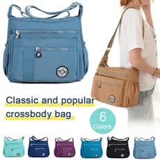Bolsa de lona leve com vários bolsos