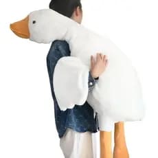 Brinquedo de pelúcia fofo em forma de ganso, animal de pelúcia macio, adequado para crianças e adultos, brinquedo de pel