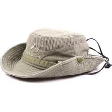 Chapéu de Sol de Algodão para Homens, Chapéu de Verão com Proteção UV, Chapéu de Pesca, Chapéu de Trekking Dobrável, Cha