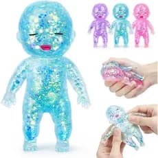 Brinquedo Antiestresse para Bebês Macio e Brilhante - Boneca Sensorial Adulta Brilhante e Fofa de 4 Polegadas, Pode Ser