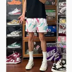 Shorts de basquete masculino da moda americana colorido relâmpago Design solto de secagem rápida respirável esportes cal