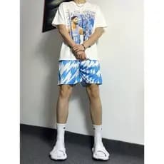 Verão luz malha fina Shorts americanos homens mas joelho na moda calças esportivas adolescente europeu americano dos des