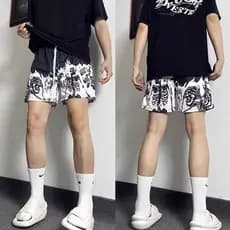 American Street Wear Impresso Shorts de Basquete Estudantes Masculinos de Secagem Rápida Respirável Calças de Três Quart