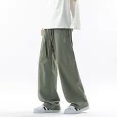 Seda gelo casual masculino de secagem rápida novo estilo verão esportes calças retas calças casuais estilo fino na moda