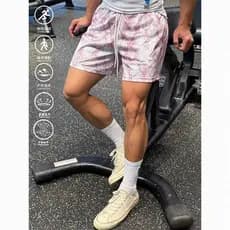 Esportes de secagem rápida Shorts americanos masculino verão Design cobra impressão quatro-cinco pontos calças médias tr