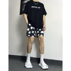 American Street Wear Impresso Shorts de Basquete Estudantes Masculinos de Secagem Rápida Respirável Calças de Três Quart