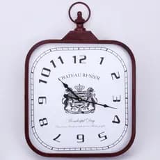 Relógio de parede decorativo de Metal quadrado país europeu Retro relógio de parede sala de estar único lado espelho de