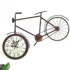 Recomendação quente relógio de parede de bicicleta de vidro sala de estar relógio redondo Bar decoração relógio de pared