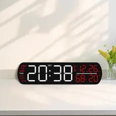 Simples relógio Digital Desktop despertador sala de estar relógio de parede LED Multi-função Display relógio duplo-U