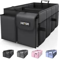 Organizador de Porta-Malas HOTOR - Caixa de Armazenamento para Carro, Organizador de Porta-Malas Dobrável para SUVs e Se