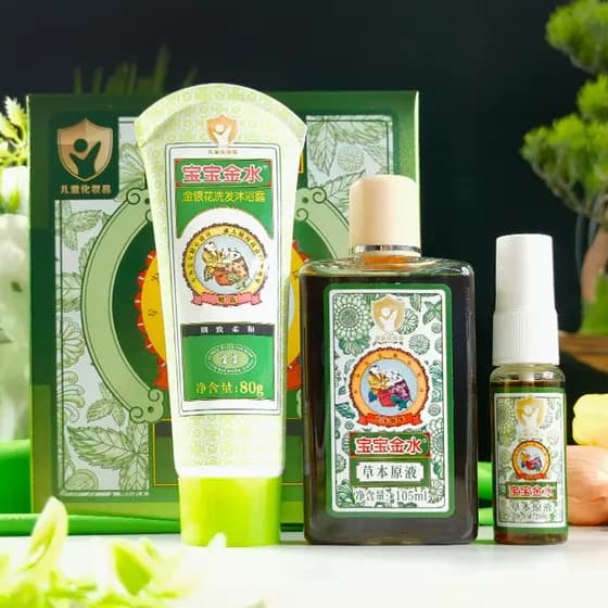 Conjunto de Spray Líquido Floral com Essência Herbal Jinshui para Pais e Filhos, Auxiliar de Banho para Bebês e Crianças