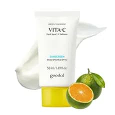 Goodal Green Tangerine Vita-C Protetor Solar Anti-Manchas Escuras com Proteção UV SPF 50, Protetor Solar Coreano para Cu