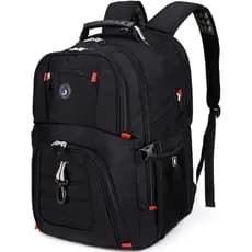 SHRRADOO Mochila de Viagem Extra Grande 50L para Laptop com Cadeado de Combinação, Mochila Universitária Aprovada por Co