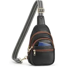 CHOLISS Bolsa Pequena Antifurto para Mulheres e Homens, Bolsa Transversal de Couro com RFID, Pochete, Bolsa de Peito, Bo