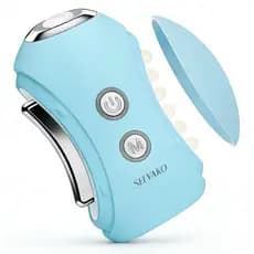 Massageador Facial com Terapia de Luz Vermelha para o Rosto, Dispositivo Facial de Microcorrente em Jade e Quartzo Rosa
