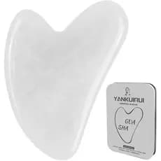 Ferramenta de gua sha facial, placa de jade para gua sha, ferramenta de massagem gua sha para acupuntura em SPA, ferrame