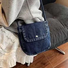 [Compacta e Elegante] Bolsa Feminina Bolsa de Jeans/Bolsa Pequena/Bolsa Transversal para Uso Diário