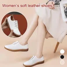【Conforto Diário】Sapato Feminino Primavera Verão Macio Solado de Borracha para Mãe/Sapato Casual