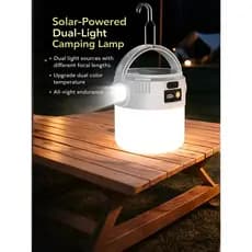 【Versátil e Portátil】Luz Solar Para Acampar/Lanterna Para Camping/Carregável com Energia Solar