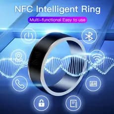 【Funcionalidade NFC】Tecnologia Inteligente Anel de Aço Inoxidável Etiqueta para Celular Anel Inteligente/Prático/Resiste