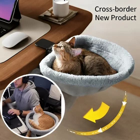 [Prático e Compacto] Mesa De Computador Dobrável/Cama Para Gatos/Móveis Para Casa/Pet