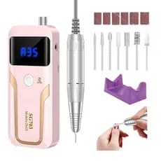 MOCOWIND Lixadeira de Unhas Portátil Profissional 35000 RPM, Máquina de Lixar Unhas Elétrica Recarregável Sem Fio para P