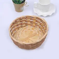 [Design Único] Cesta de frutas artesanal em bambu Mesa/Armazenamento/Estilo