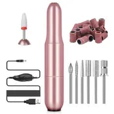 Lixa de Unhas Elétrica SAVILAND: Lixa de Unhas Elétrica 2025 Rose Efile, Lixa de Unhas Profissional para Manicure com 6