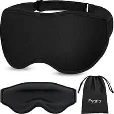Máscara de Olhos 3D Fygrip para Dormir, para Homens e Mulheres, 100% Livre de Pressão e Bloqueia a Luz, com Alça Ajustáv