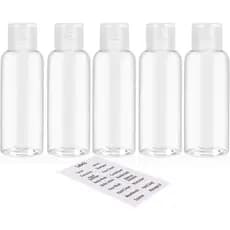 DNSEN Pacote com 5 Frascos de Plástico Vazios de 3,4oz para Produtos de Higiene Pessoal, Aprovados pela TSA, à Prova de