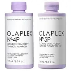 Olaplex N.º Shampoo Tonificante para Realçar o Loiro 4P, 8.5 Fl Oz + No. 5P Intensificador de Loiro ™   Condicionador To