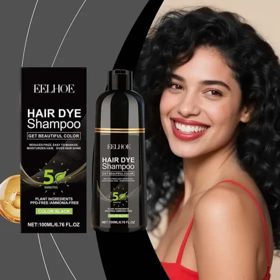 Shampoo para Tingir Cabelo EELHOE: Tinge o Cabelo Naturalmente, Hidrata, Suaviza, Clareia e Tinge o Cabelo de Form