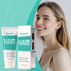 Condicionador Capilar de Queratina GleamXi Ingredientes suaves cuidam de cabelos lisos e brilhantes.