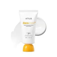 Anua Zero-Feel Protetor Solar Hidratante FPS 50, um protetor solar facial natural que ilumina a pele, não deixa marcas b