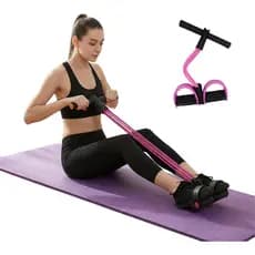 Cinta de Resistência para Pedal de 6 Tubos, Durável e Aprimorada, com Alça, Cinta de Resistência para Fitness em Borrach