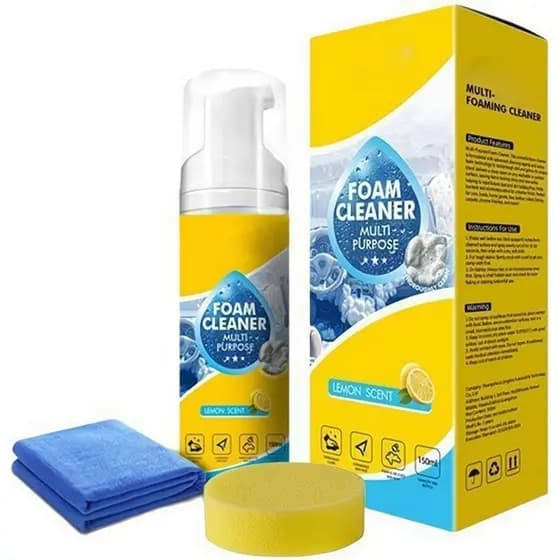 Limpador em Espuma Multi-Enzimático 4 em 1, 5oz, Spray de Limpeza Profunda Multiuso, Limpador Eficaz para Interior de Ca