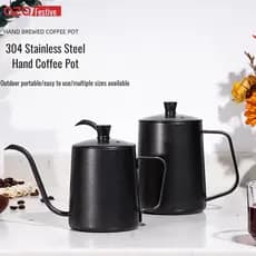 【Aço Inoxidável Durável】 JMY Cafeteira de Gotejamento Manual com Design Portátil e Pico Longo