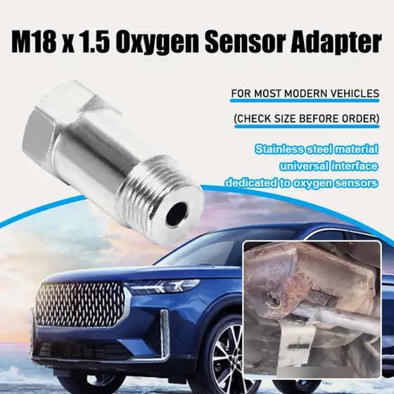 【Fácil de Usar】Conector de Extensão de Aço Inoxidável/Sensor de Oxigênio/Adaptador para Veículos/Resistente e Prático