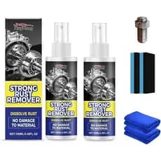 2 Frascos de Spray Removedor de Ferrugem para Metal, Limpador de Metal de Alta Resistência para Veículos, Ferramentas, C