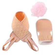 [Limpeza Profunda] JMY-3 peças conjunto de luvas para banho/Toalha de banho para adultos/Forte remoção de sujeira