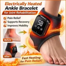 【Alívio Rápido】[Alívio Da Dor Rápido] Heated Ankle Massager | Massageador/Tornozelo/Aquecedor/Dores/Vibração