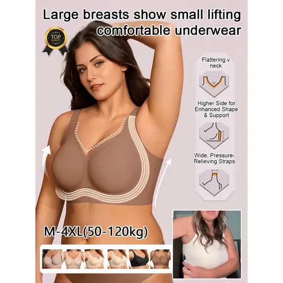 [Ajuste Perfeito] [Levanta Imediatamente] [Ultimate Comfort Fit] Sutiã/Redutor/Confortável/Tamanho Grande
