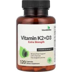 Futurebiotics Vitamina K2 + D3, Força, 120 Cápsulas