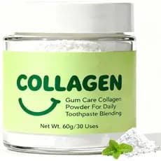Pó de Colágeno para Gengivas, Pó Dental de Colágeno, Fortalecimento e Gengivas Mais Saudáveis, 60 g