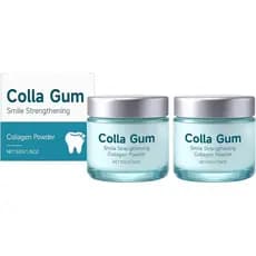 2 Peças de Pó de Colágeno Fortalecedor Collagum Smile, Pasta de Dente com Colágeno e Hidroxiapatita para Cuidado e Prote