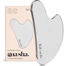 Kitsch Ferramentas Faciais Gua Sha de Aço Inoxidável - Ferramenta Guasha para o Rosto, Ferramenta para Escultura Facial,