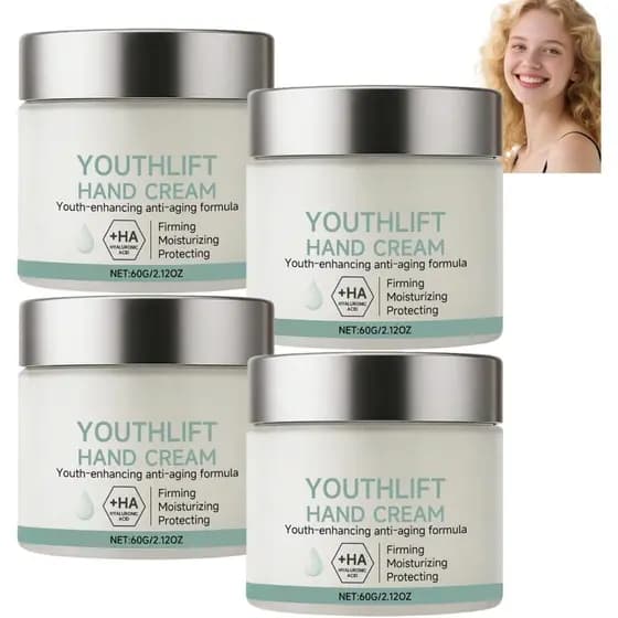 Creme para Mãos Secas Youthlift, Creme Hidratante e Firmador com Ácido Hialurônico, Loção Anti-Envelhecimento para Rugas