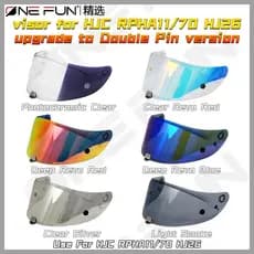 Viseira para Capacete HJC RPHA 11 70 HJ-26 Atualizada, Lente Fotocromática de Duplo Pino, Proteção UV, Uso Durável 1FRU
