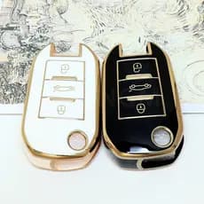 Nova Capa de Chave de Carro em TPU com Proteção Total para Peugeot 3008 208 308 508 408 2008 307 4008 Citroen C4 C4L CAC