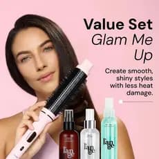 L'ANGE HAIR - Conjunto Glam Me Up Value - Escova Térmica Iônica GlamWave, Spray Texturizador Salt + Séa 4oz, Protetor Té